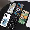 Огненный Футбольный Мяч Чехол Для Телефона Для iPhone 17 16 15 14 13 12 Max Plus Силиконовый Черный Чехол
