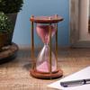Wooden Sand Timer Pink Brass Rod Timer Hourglass Desktop Table Top Gift