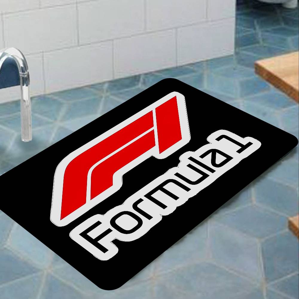 F-F1S F-Формула 1 ЛОГО Коврик для пола Противоскользящий Впитывающий воду Длинная полоса Подушка Коврик для спальни Alfombra