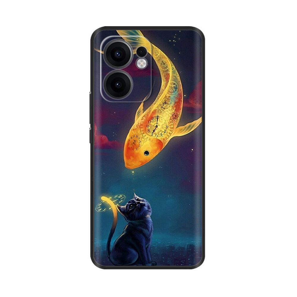 Чехол для телефона Oppo Reno13 F Чехол Милый Аниме Мультяшный Мягкий Жидкий Силикон Coque Для OPPO Reno13 FS Чехол RENO13F CPH2699 Fundas