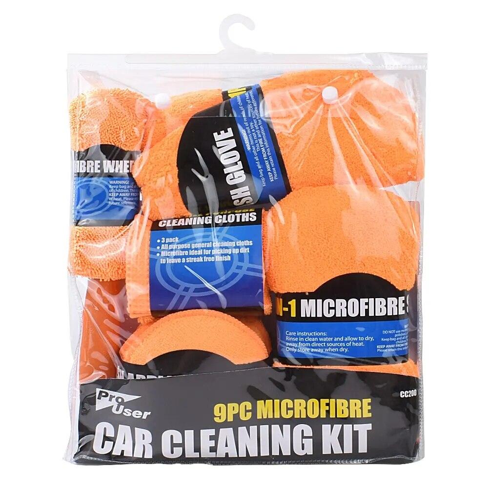 9 шт., наборы для чистки автомойки, полотенца из микрофибры, румяна, губка для мытья, перчатки, аппликатор для ухода за полировкой, подушечки для автодетейлинга, моющие средства