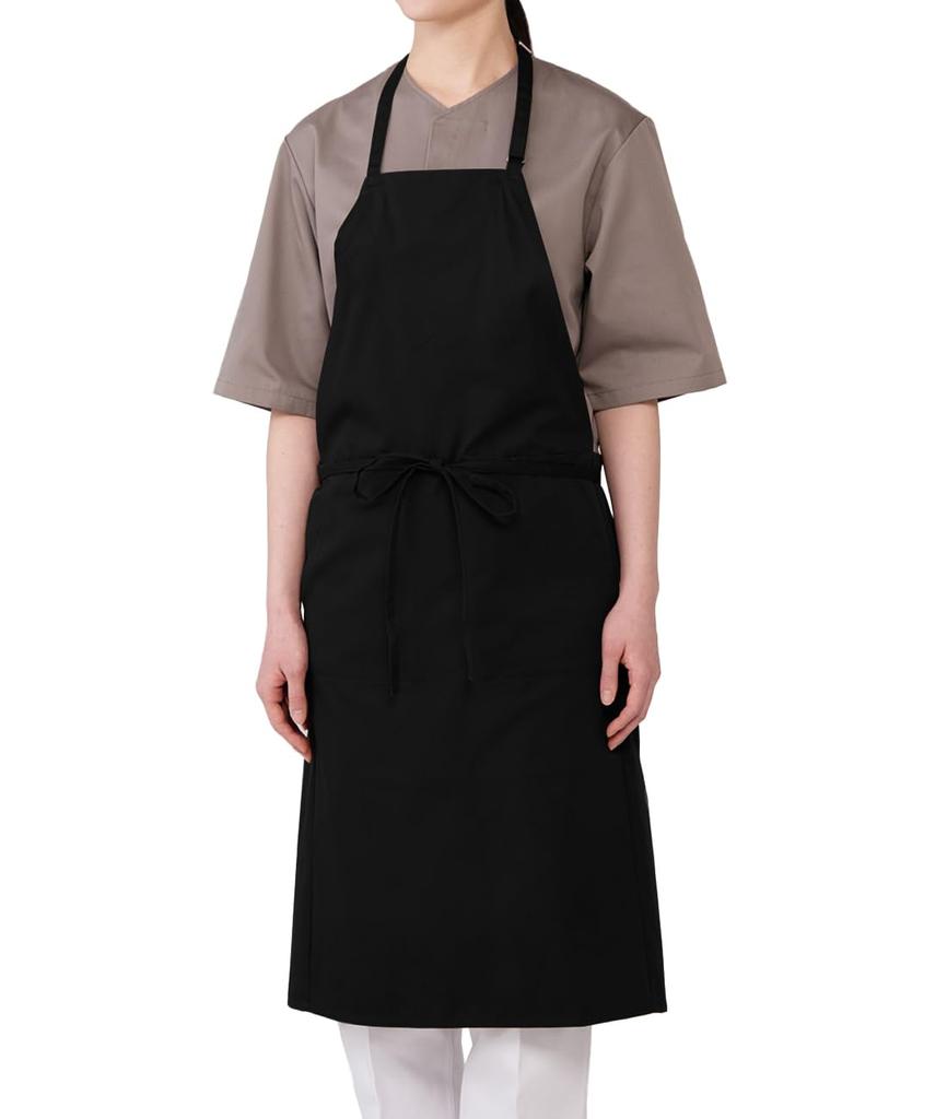 Seven Uniform ET3408-9 Черный Фартук нагрудный одного размера, Антибактериальный, Устойчивый к запахам, Водоотталкивающий и Маслоотталкивающий
