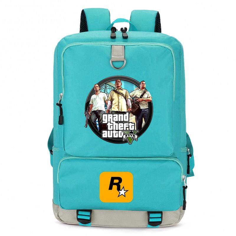 Stylish Printed Backpack Teens 14-inch Laptop Compartment Oxford Fabric Breathable Padded Straps School Daily Use