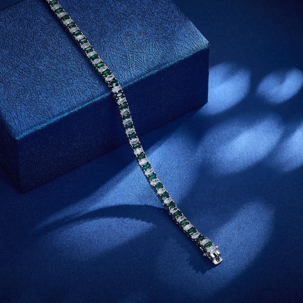 Green Zircon White Cubic Zirconia Charm Bracelets For Women Fashion Bracelet