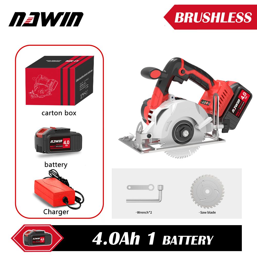 NAWIN электрическая циркулярная пила 5 дюймов бесщеточная многофункциональная электрическая пила DIY электроинструмент для резки дерева ПВХ трубка