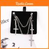 Cross Pendant Punk Ear Cuffs Jewelry With Electroplated Alloy For Women Gifts