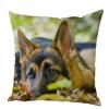 Персиковый кожаный чехол для подушки Подушка с изображением овчарки Домашнее животное Животное Подходит для детской комнаты