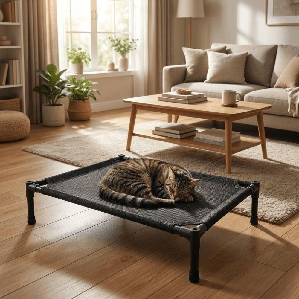 Moisture Proof Pet Camping Bed Non-Slip Cat Sofa Bed Durable Elevated Pet Bed Indoor Outdoor