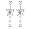 Rhinestone Zircon Navel Ring Butterfly Belly Button Ring Body Piercing Jewelry  Party Decoration