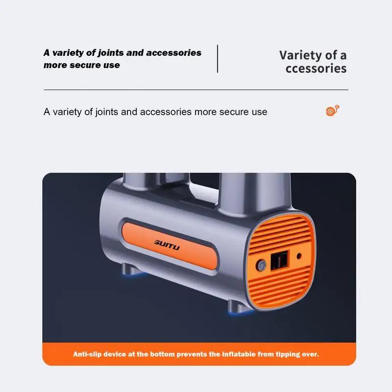 Портативный электрический накачивающий автомобильный компрессор, воздушный насос со светодиодной подсветкой, портативный компрессор для накачивания автомобильных шин, накачивающий автомобильные шины