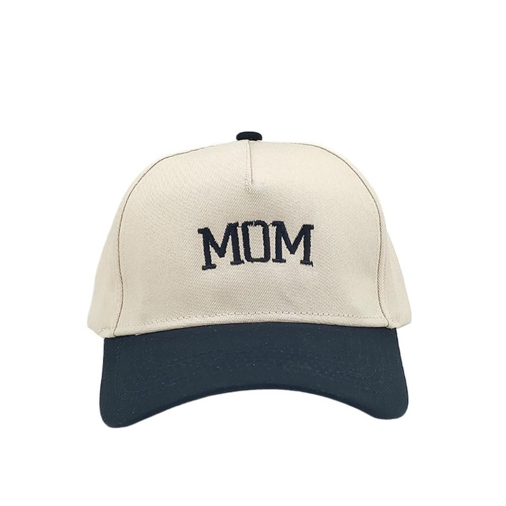2pcs/set Letter Embroidered Mom Dad Baseball Cap Two-Tone Couple Cap Baseball Hats For Man Women