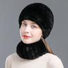Hat Woman Winter Otter Rabbit Hair Elastic Ear Guard Hat Fur Hat Autumn Winter Outdoor Warm Bib Neck Bag Head Hat Tide