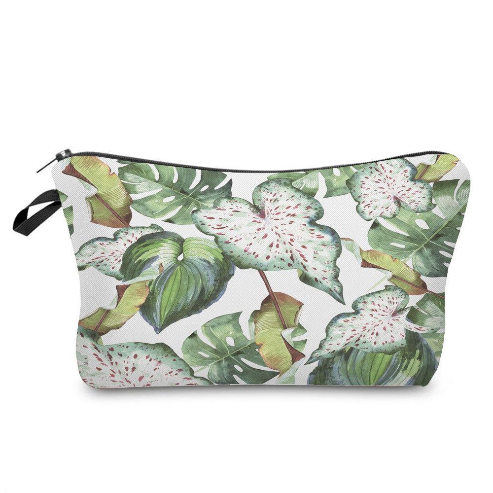 Women Flower Print Cosmetic Bag Toiletries Organize Travel Storage Case 6381