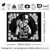 2D Flat - 2D Flat - 2D Flat Print Large Size/ Pattern Print Tapestry - Skeleton Skeleton Roses Black White Room Wall Decor Non Illuminated