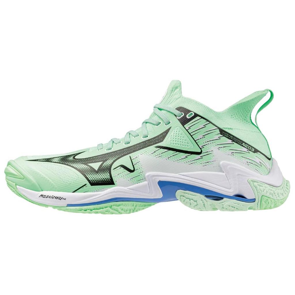 Mizuno Кроссовки Wave Lightning Neo 3 Neo Mint Unisex Green Black Frontier-Blue V1GA240286