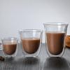 Двустенная стеклянная кофейная кружка из высокоборосиликатного стекла - Прозрачный дизайн с изоляцией для горячих напитков