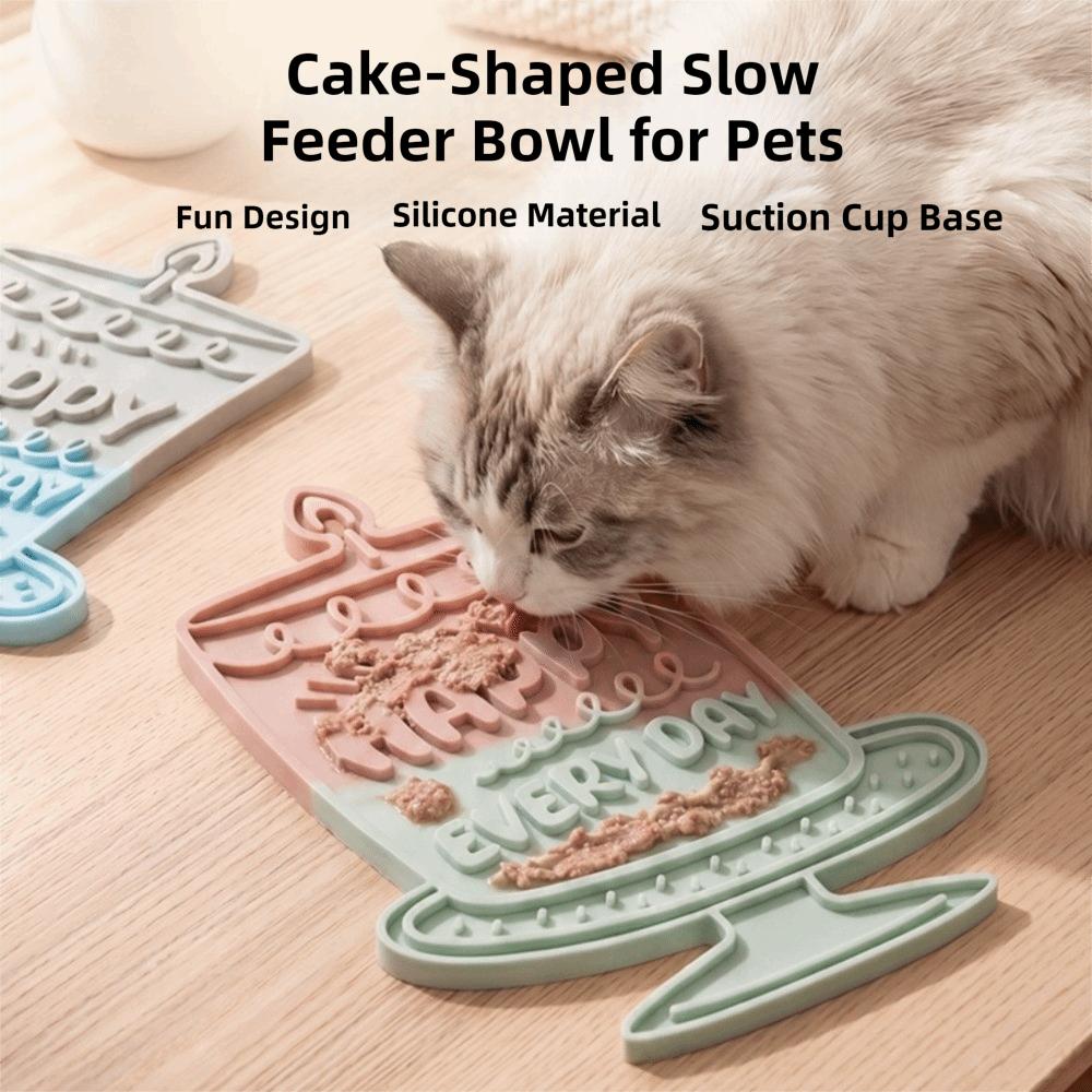 Non-Slip Cake Shape Pet Slow Food Mat Suction Cup Pet Food Mat Pet Feeding