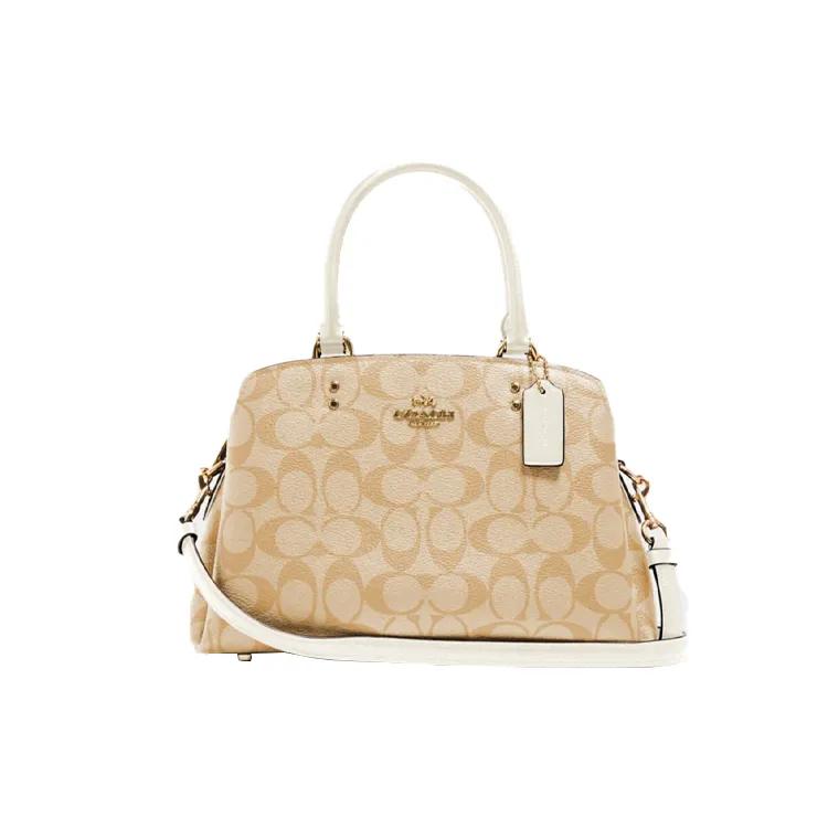 COACH Lillie Coated Canvas Smooth Leather Handbag , Shoulder Bag , Crossbody Bag Regular Women's (Unisex) Handbags 91494 IMDQC