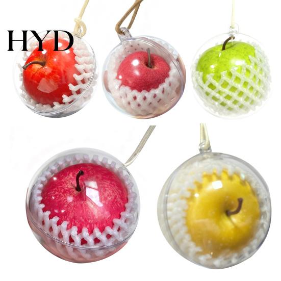 Simulated Fruit Car Accessory Christmas Pendant Red Rear View Mirror Charm Artistic Shaped Hanging Ornaments for Xmas Tree Auto