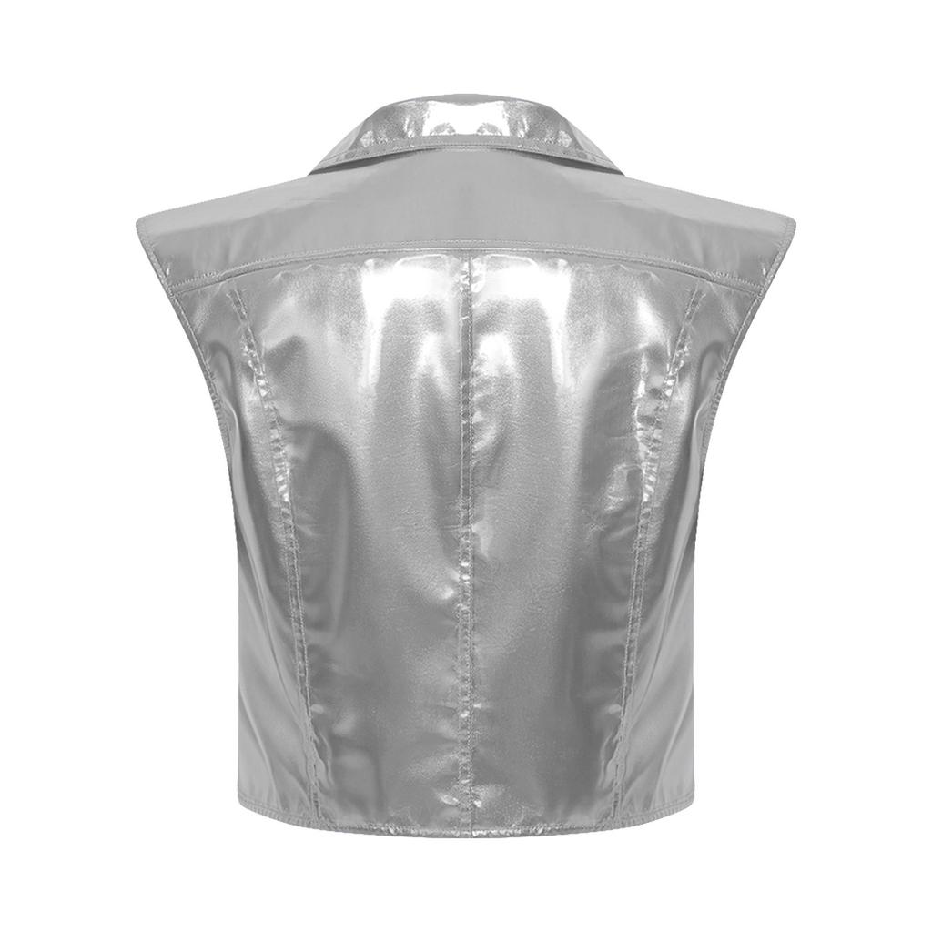 Mens Metallic Shiny Club Vest