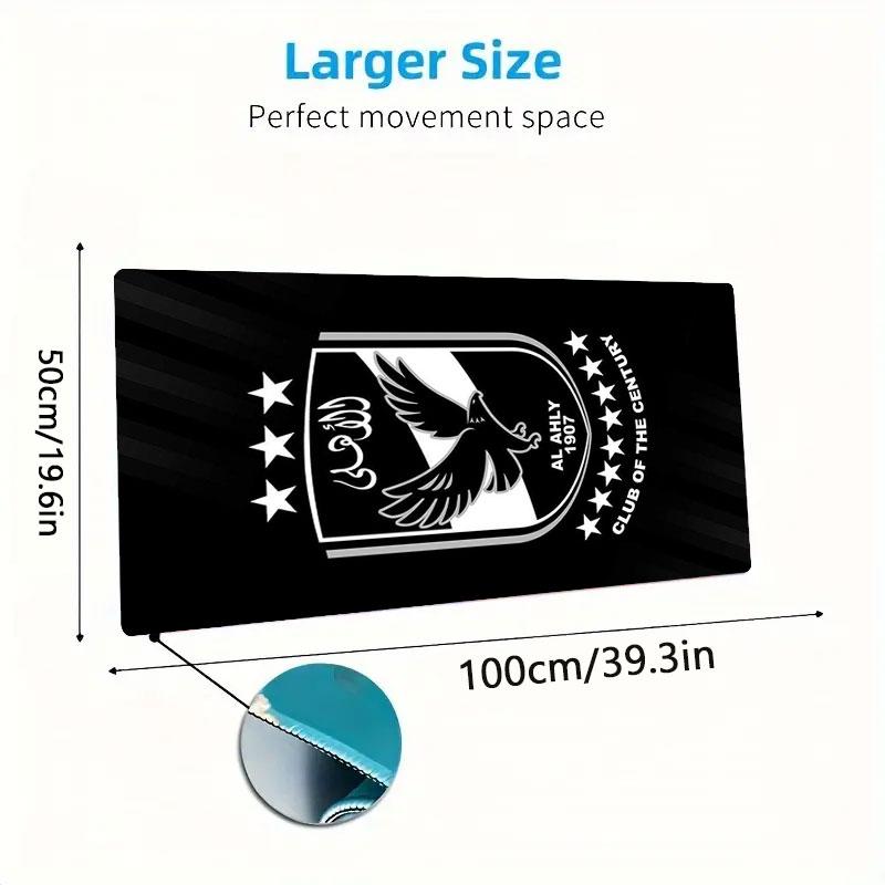 Al Ahly Sporting Club Mouse Pad, Large Gaming Desk Mat, Non-slip XXL Mousepad for Laptop & Tablet, Mini PC Playmat with Stitched Edges