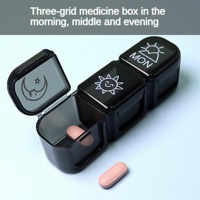 Коробка для таблеток с тремя сетками три раза утром, в середине дня и ночью, многоцветная дополнительная портативная отдельная коробка для таблеток с сортировкой