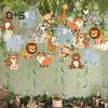 Cartoon Animal Hanging Decoration Vibrant Color Foil Ceiling Hanging Swirls Streams Party Banner Decor for Party Events