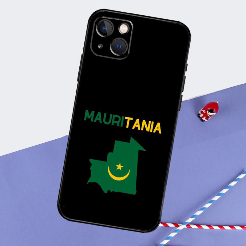 Mauritania Flag Phone Case For iPhone 16 Pro 15 Pro 11 12 13 14 Pro Max Mini XR 16e 15 16 Plus Cover Shell