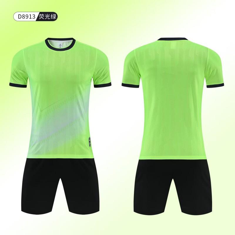 Mens Short Sleeve Soccer Training Jersey Set Football Uniform Kit Practice Match Breathable Sportswear