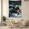 Name Custom Epic knight Wall Tapestry Aesthetic Wall Hanging Printed Fabric Blanket Decorative Tapestries for Bedroom Living Room Home Decor
