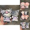 Hello Kitty Kuromi My Melody Lolita Dress Up Plush Doll Pendant For Backpack Charm
