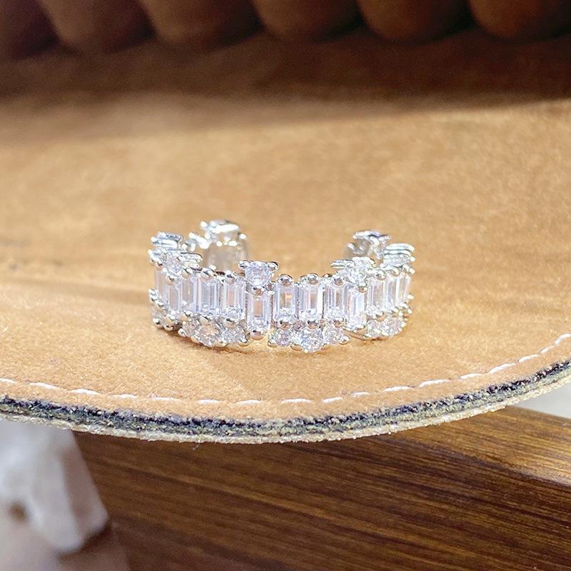 Взрывной Лед Бриллиант Цыганская Звезда Полный Бриллиантов Цир*****Пен Кольцо Нишевое Изысканное Легкая Роскошь Высококлассное Кольцо Женщина