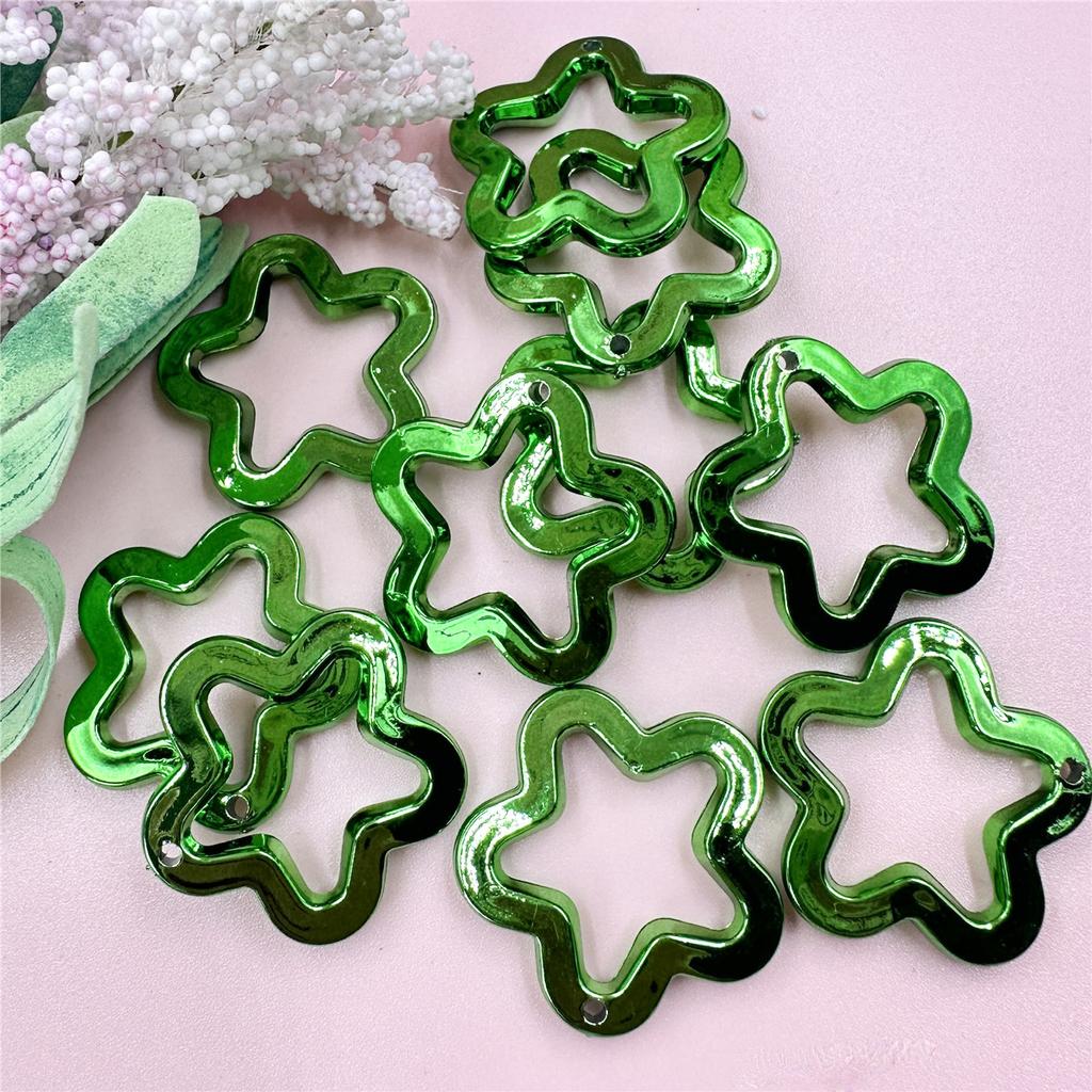 Аксессуары для украшений ручной работы DIY 10 шт. Подвеска-звезда для изготовления ожерелья, серег, россыпь бусин 30 мм, УФ-покрытие, модный акрил