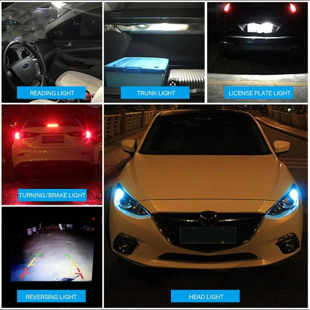 10 шт. Светодиодные лампы W5W T10 Canbus 5730 8SMD 12V 6000K для Автомобиля Поворотники Салонные Стоп-сигналы Багажник Капот Габаритные Огни Лампы 7