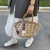 Straw Woven Tote Bag Holiday Travel Beach Portable Women's Handbag