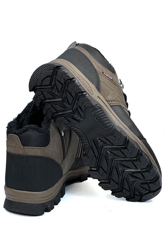 Men's Fashion Flat Heeled Booties Mink Unisex Outdoor Boots Shoes