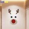 Рождественские наклейки на дверь, окно, фетровую ткань, снеговик, Санта-Клаус, Лось, стикер на стену, Рождественское украшение дома, с Новым годом 2024