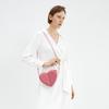 Charles & Keith Heart Shaped PU Shoulder Bag Women bags White Light-Pink Black CK2-10701188