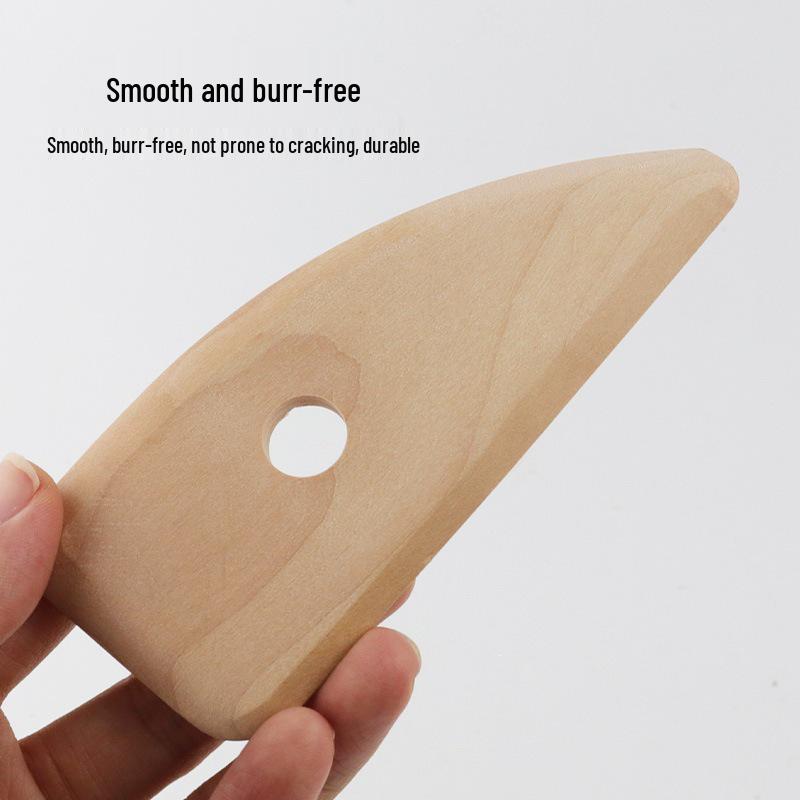 Handmade 5-Piece Wooden Pottery Sculpture Tools Set