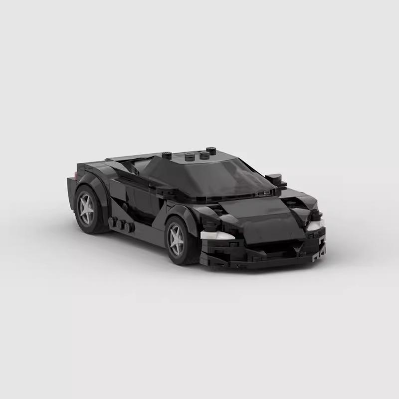 MOC Compatible Building Blocks 8 Grid Car Racing Speed Series McLaren 720S Educational Assembled Building Block Toy Model