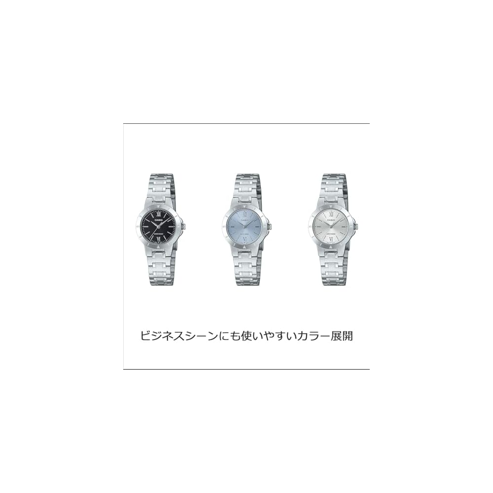 Женские часы Casio Collection LTP-1177D-7AJF, корпус из нержавеющей стали белого цвета, водонепроницаемость 30 м.