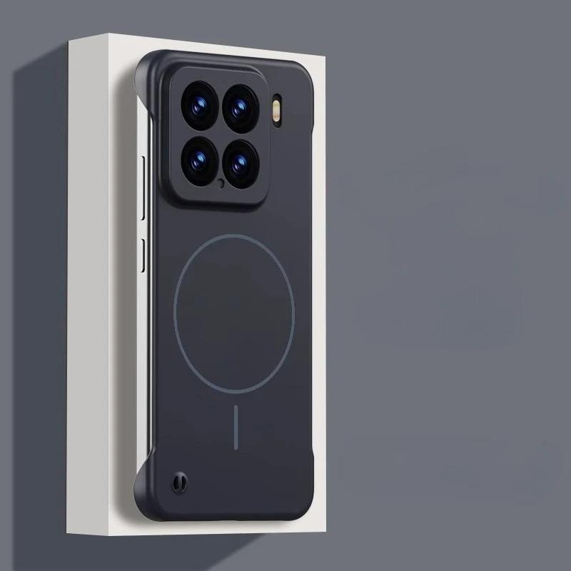 Для Magsafe безрамный противоударный чехол для Xiaomi 15Ultra 15 14 Pro 14Ultra матовый ультратонкий жесткий беспроводной зарядный магнитный чехол