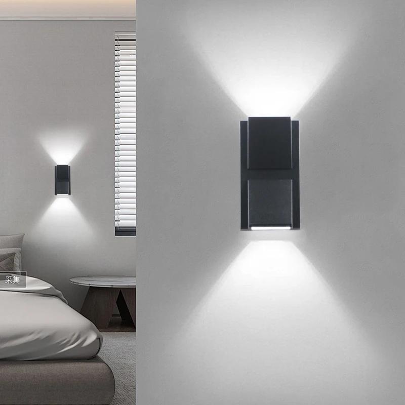 6 Вт Светодиодные настенные светильники Водонепроницаемые Наружные Внутренние Современные Настенные светильники Для Спальни Балкона Сада Веранды Свет AC90-260В