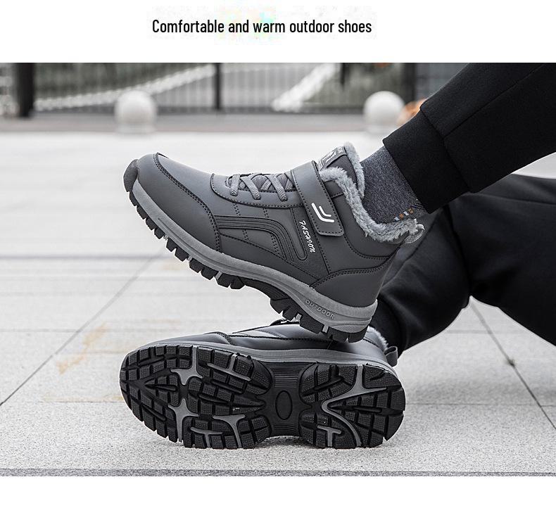Осенне-зимняя нескользящая прогулочная обувь больших размеров для людей среднего и пожилого возраста — модная, теплая и повседневная
