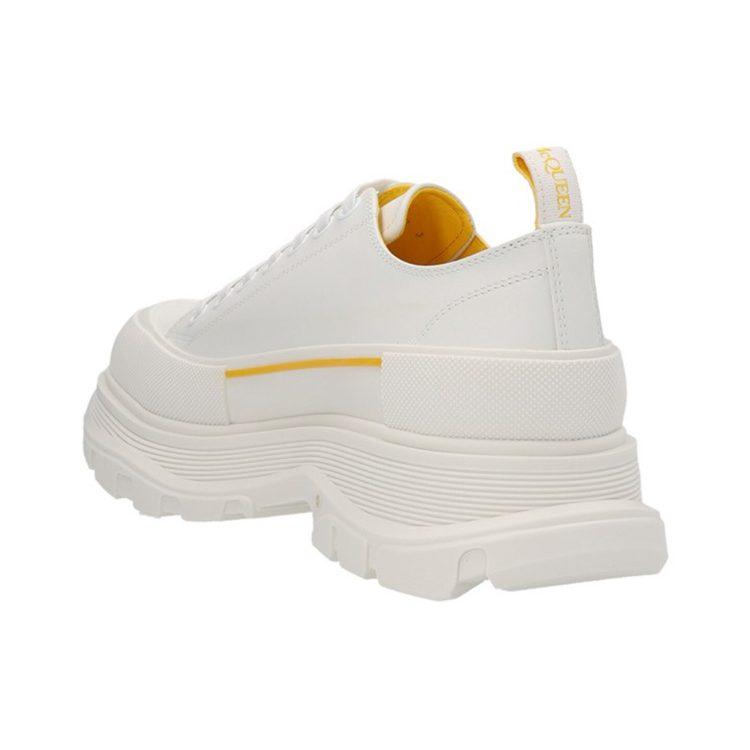 Alexander Mcqueen Кроссовки Tread Slick Low со шнуровкой Graffiti White Yellow Pop 711108WIAT69429