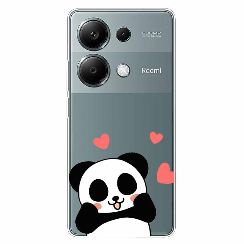 Чехол для Redmi Note 13 Pro 4G Прозрачный Мягкий ТПУ Милый Задний Чехол для Xiaomi Redmi Note13 Pro 4G Прозрачный Силиконовый Чехол Funda