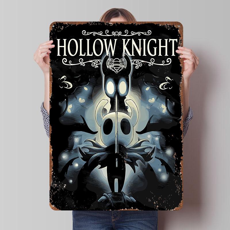 Hollow Knight Game Tin Plaque Poster Customized Wall Art Retro Vintage Metal Signs for Man Cave Decoration At Home Decor Items