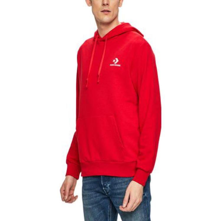 Converse Sweatshirts Men's Red Hooded Moderate Regular 10008926-A05