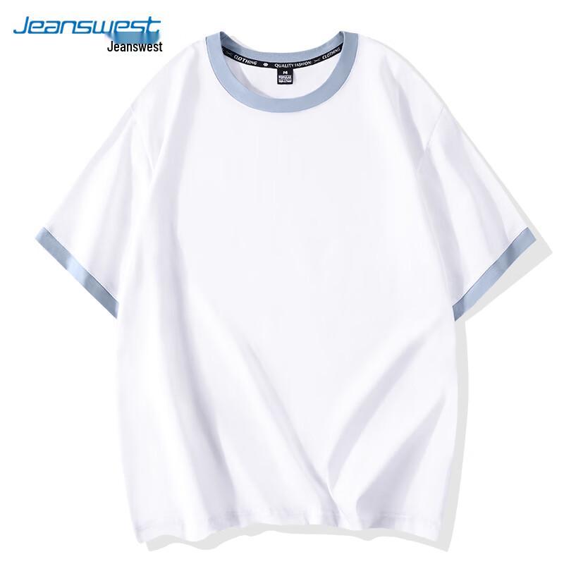 Женская хлопковая футболка с цветовыми блоками Jeanswest Весна 2025
