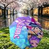 Custom Name Personalized KPop Demon Hunters Print Umbrella, Auto Open Close, 8‑Rib Sturdy Frame, Commute Camping Hiking Use, Birthday Gift
